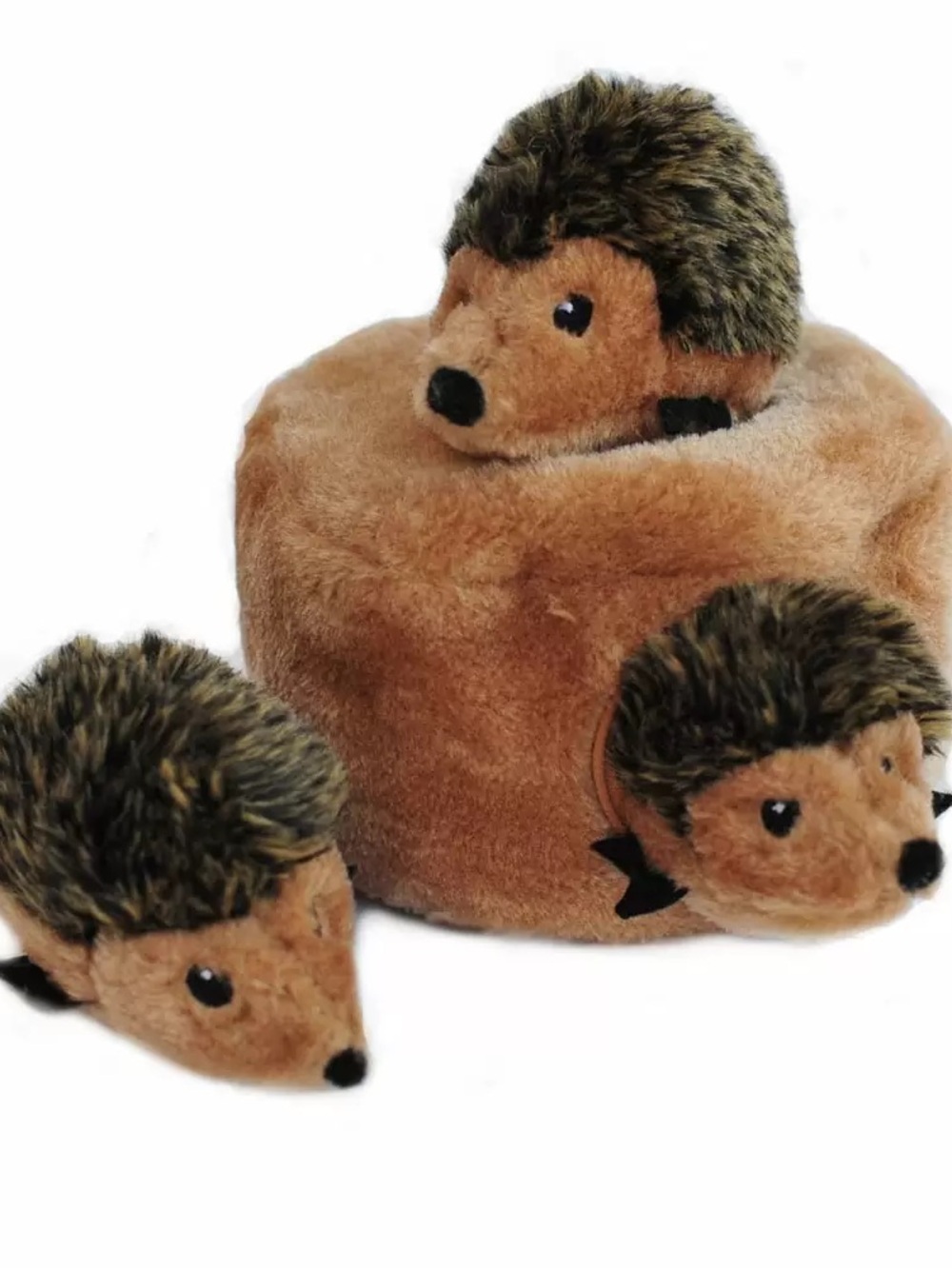 Zippy Paws Burrow Hedgehog Den with extra Hedgehogs Dog Toy